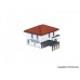 KI38336 H0 Cube house Mia with carport - Polyplate kit