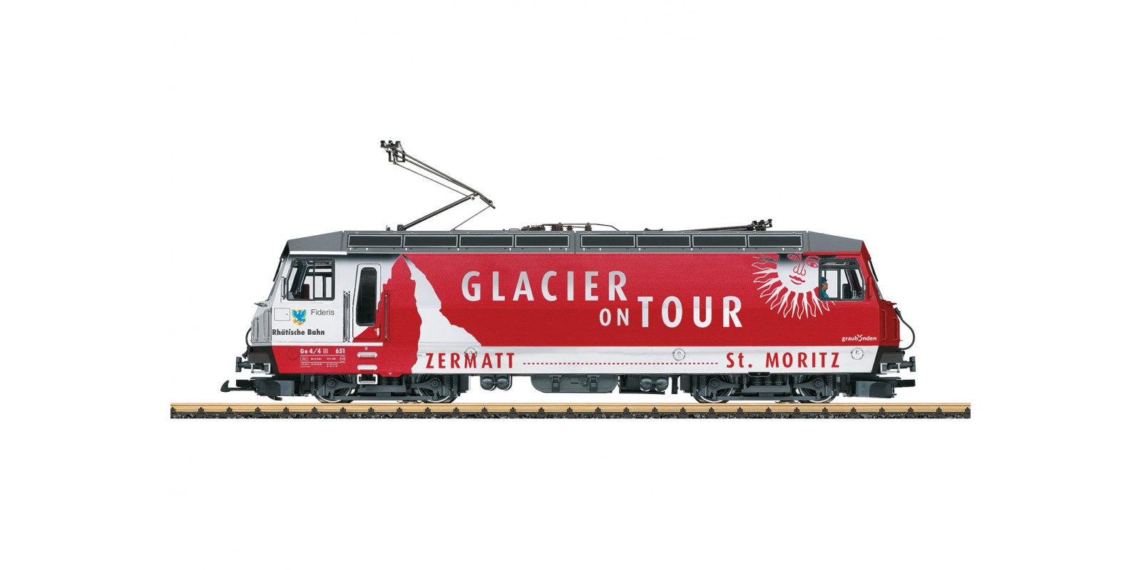 L21428 RhB Class Ge 4/4 III "Glacier on Tour" Electric Locomotive