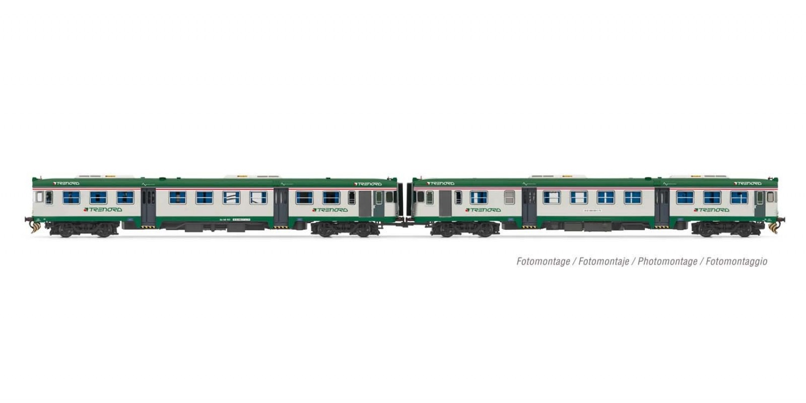 LI2655 Trenord, 2-unit pack of diesel railcars ALn 668 1000, motorized unit + dummy, period VI
