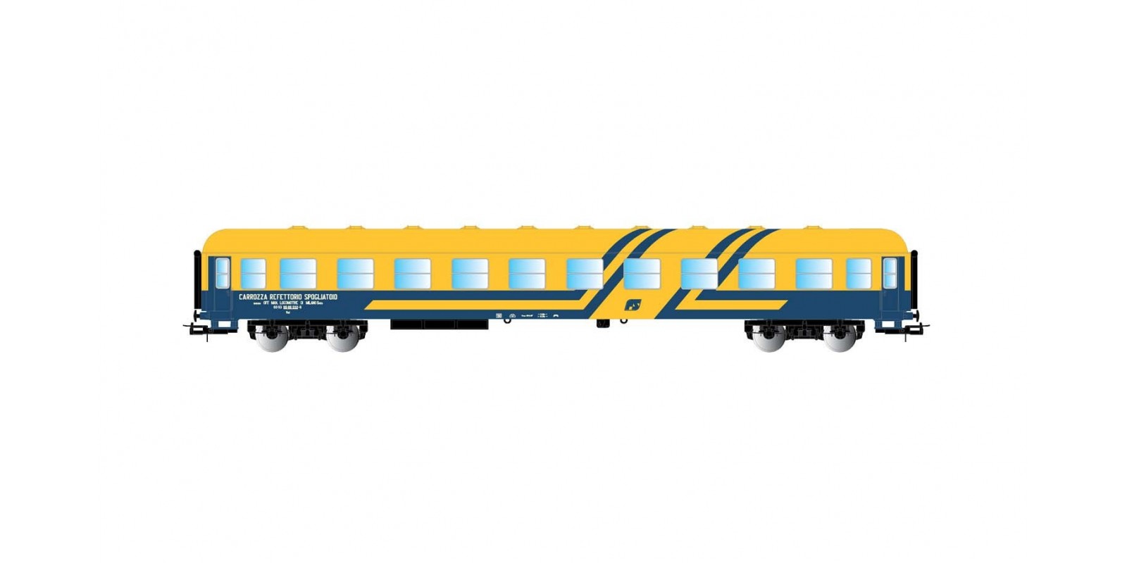 LI4049 "Carrozza Refettorio Spogliatoio" for rescue train, yellow/blue livery