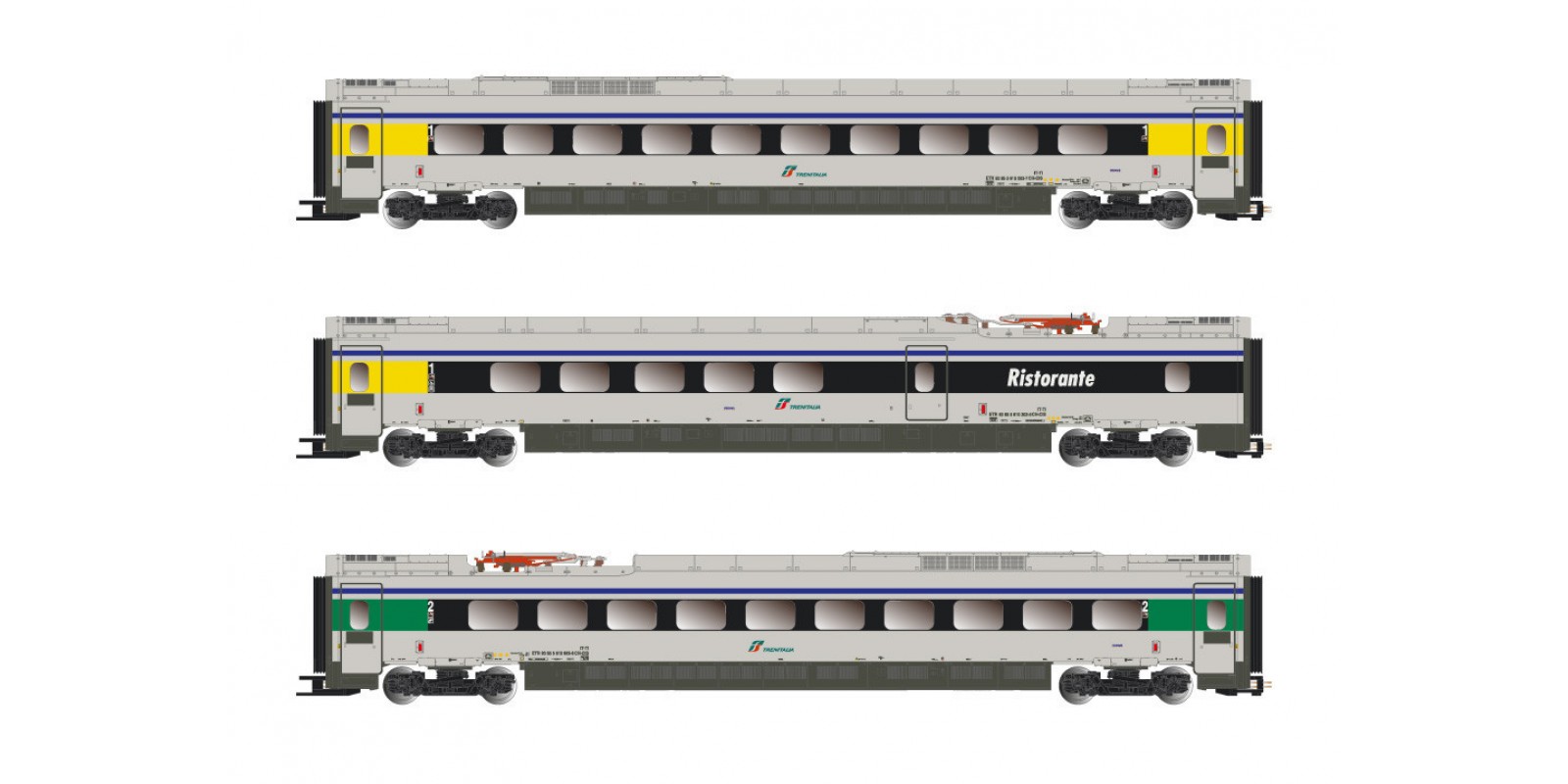 LI4673 FS, 3-unit additional set EMU class ETR 610 in "Cisalpino"-livery, period VI