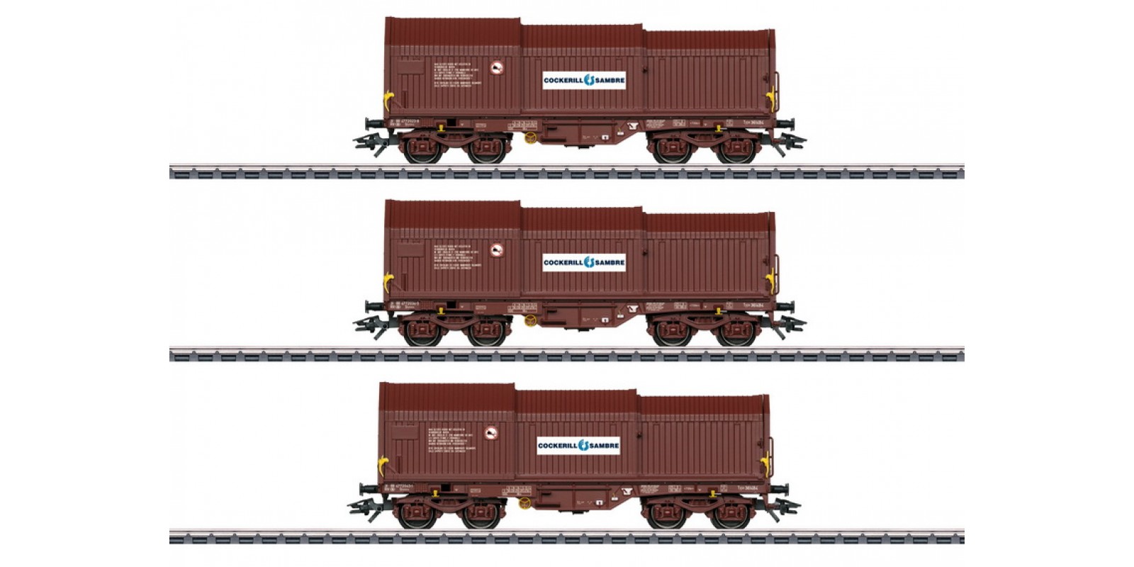46873 Freight Car Set with Three Telescoping Cover Cars