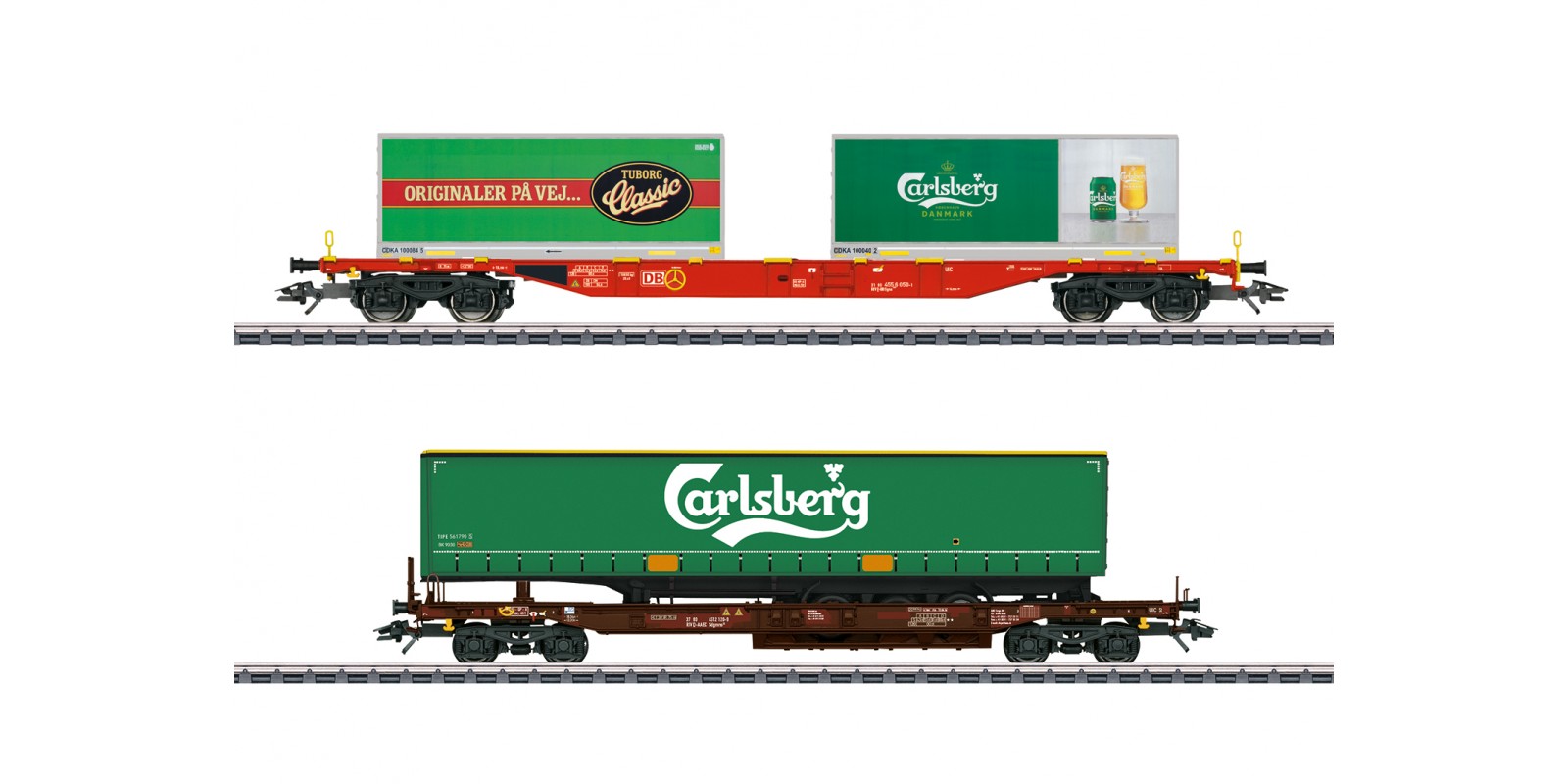 47109 Carlsberg and Tuborg KLV (Combination Load Service) Freight Car Set 