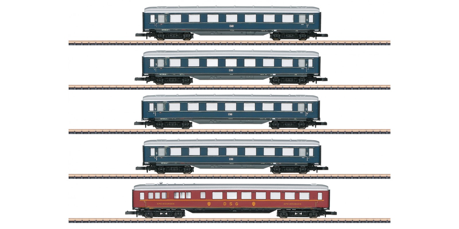 87357 Express Train Skirted Car Set