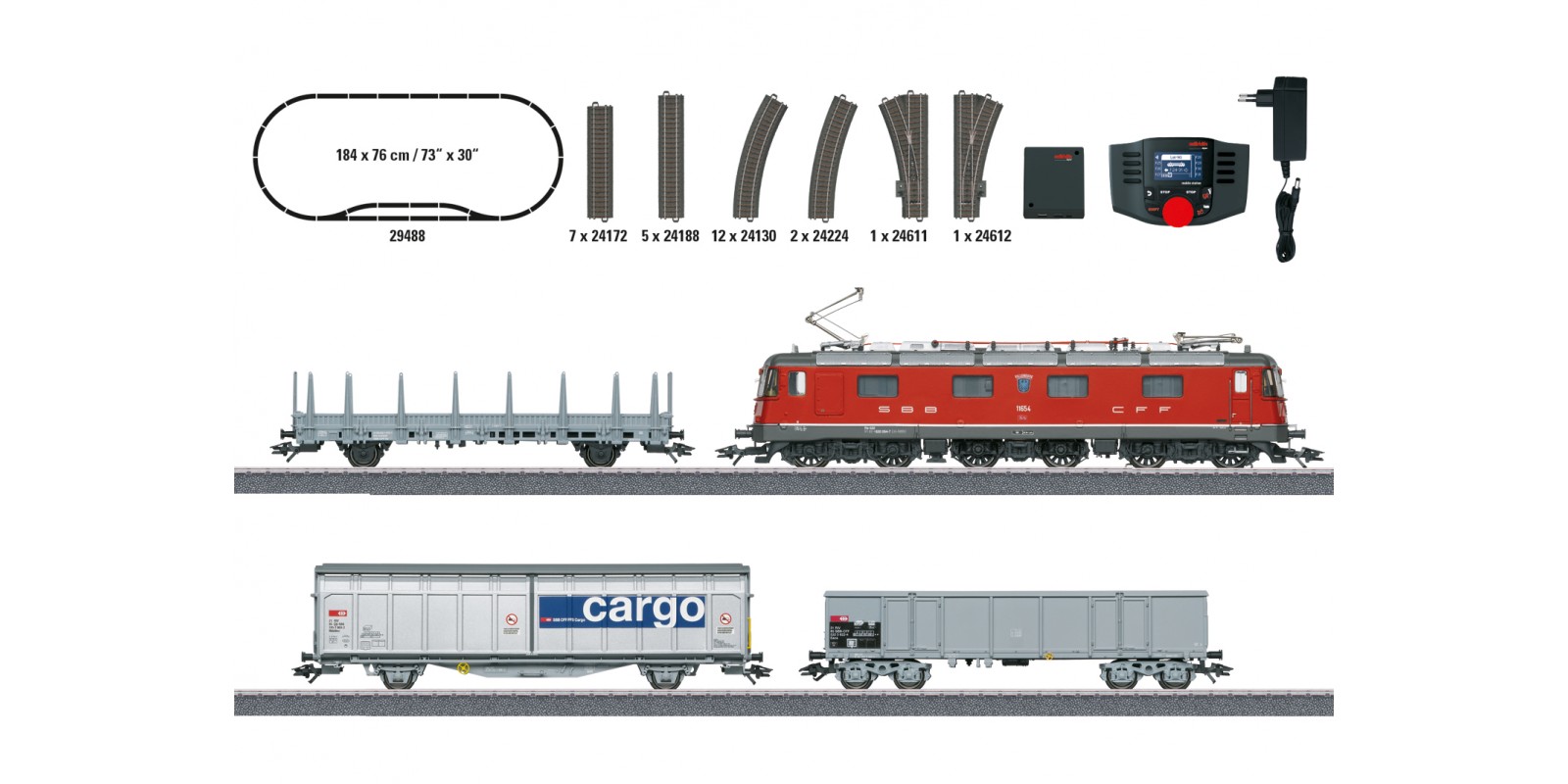 29488 Swiss Freight Train with a Class Re 620 Digital Starter Set