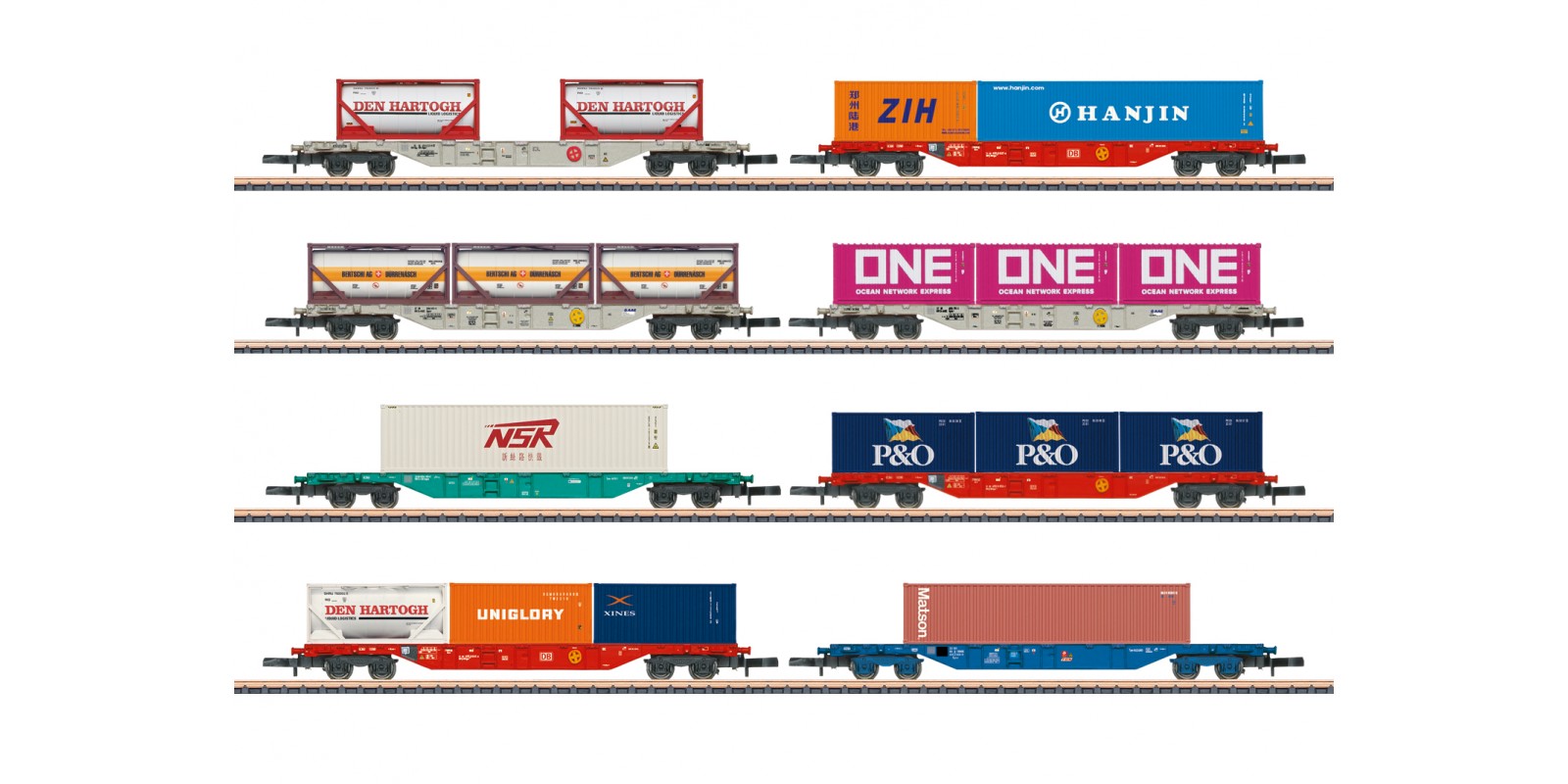 82641 Display of Type Sgns Container Flat Cars