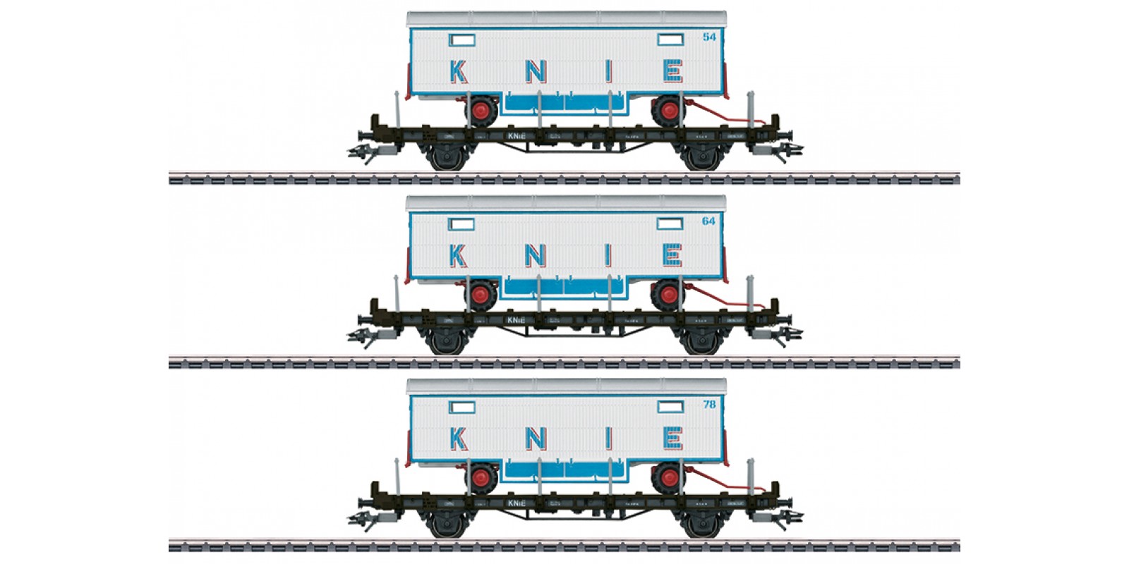 45085 - "100 Years of the Swiss National Circus Knie" Flat Car Set