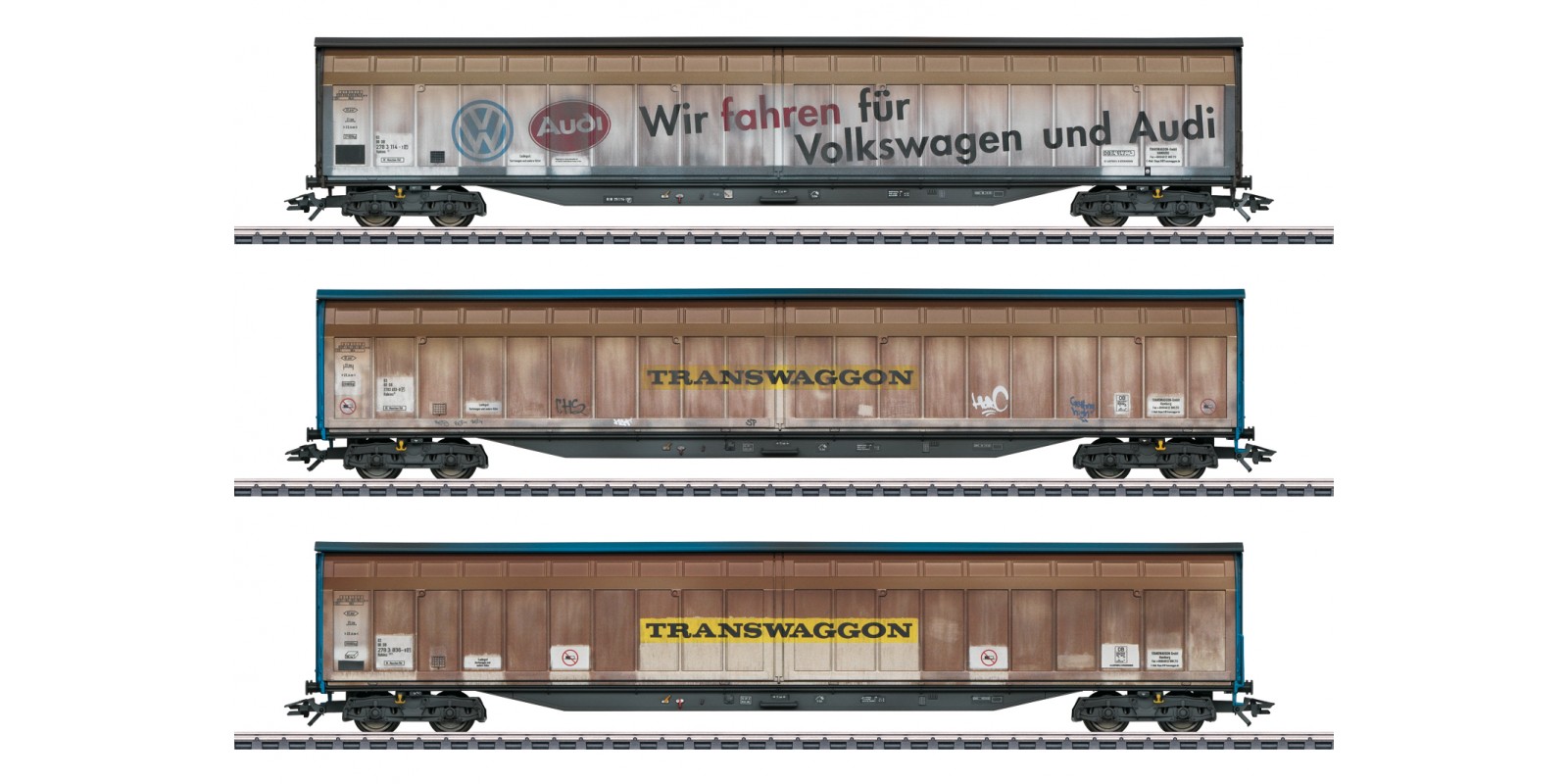 48063 "Transwaggon" Sliding Wall Boxcar Set