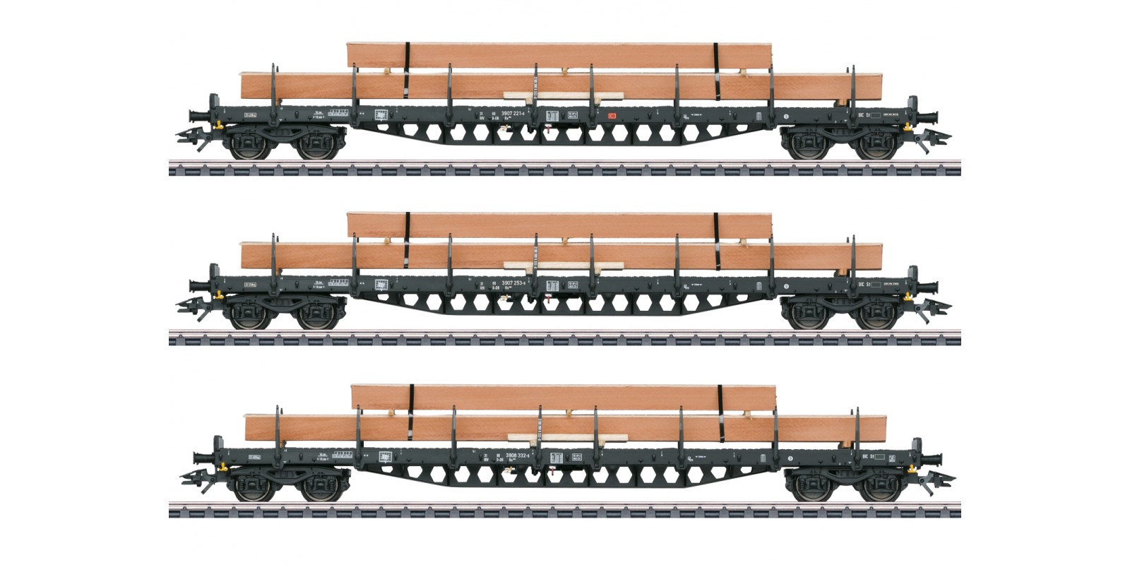 47153 Stake Car Set with a Load of Wood