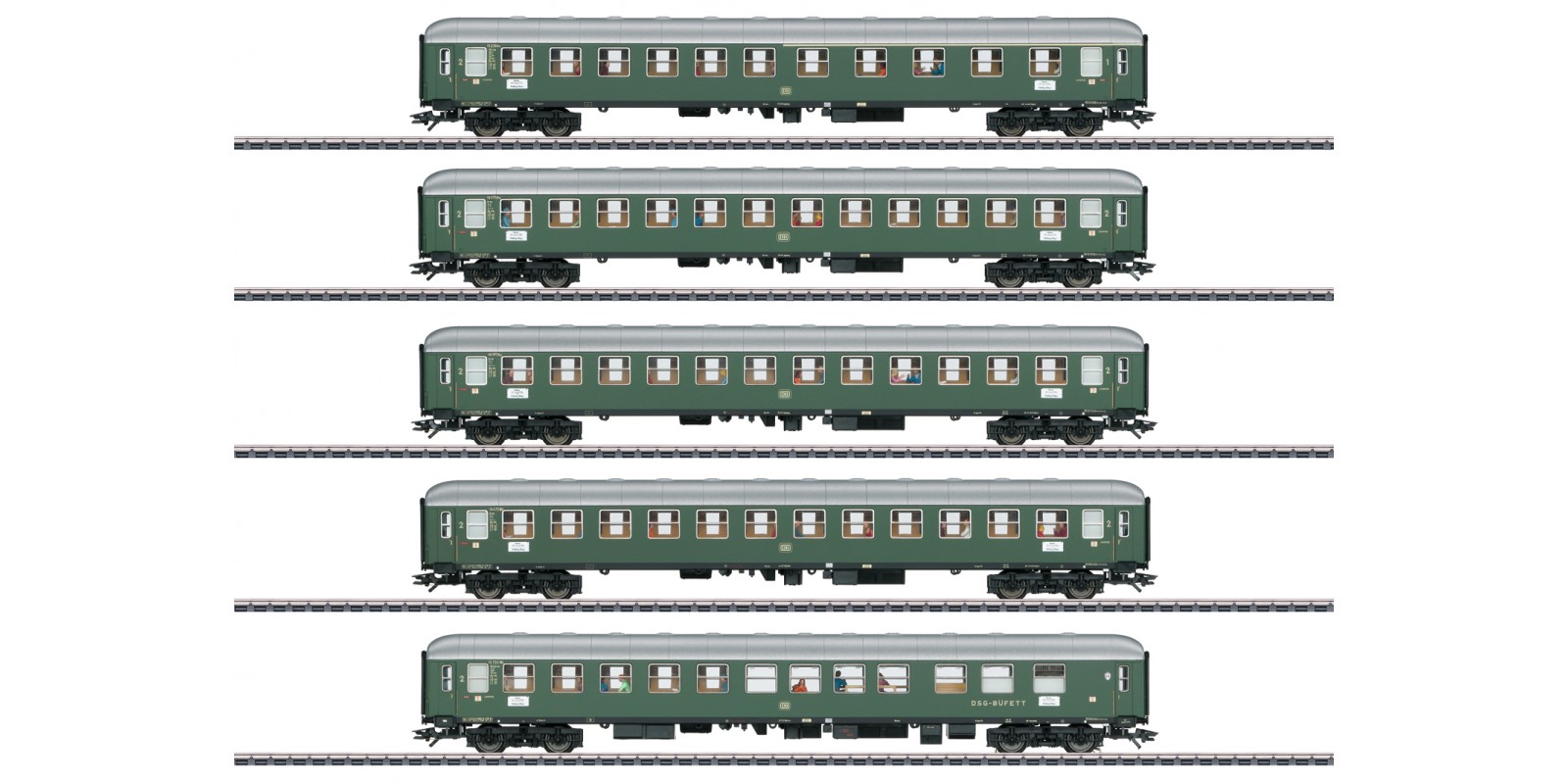 T23132 "D96 Isar-Rhône" Express Train Passenger Car Set 1