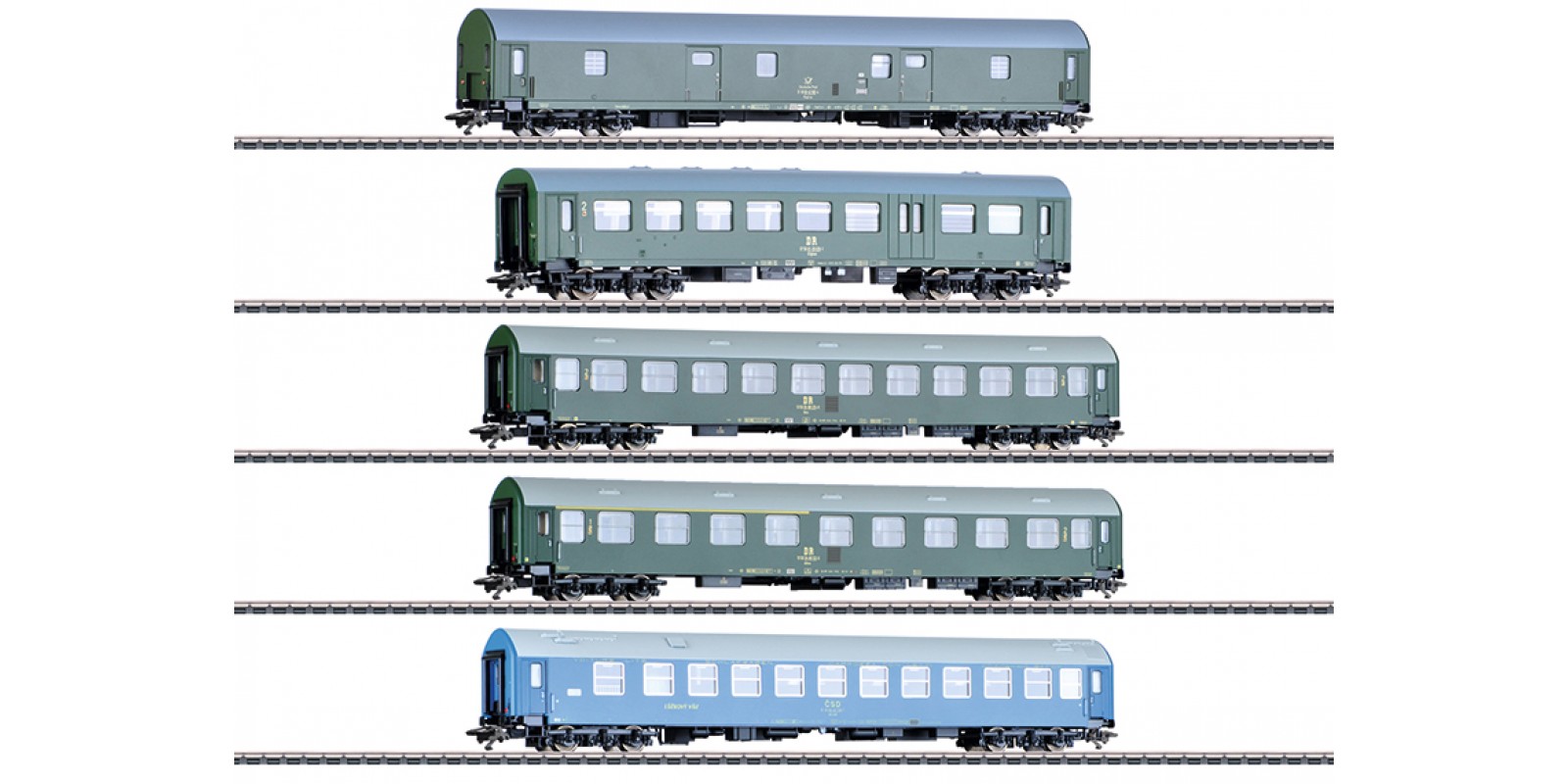 42982 "GDR German State Railroad" Passenger Car Set
