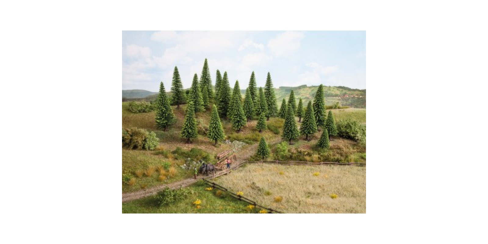 NO26925 Model Spruce Trees, 10 pieces, 5 - 14 cm high