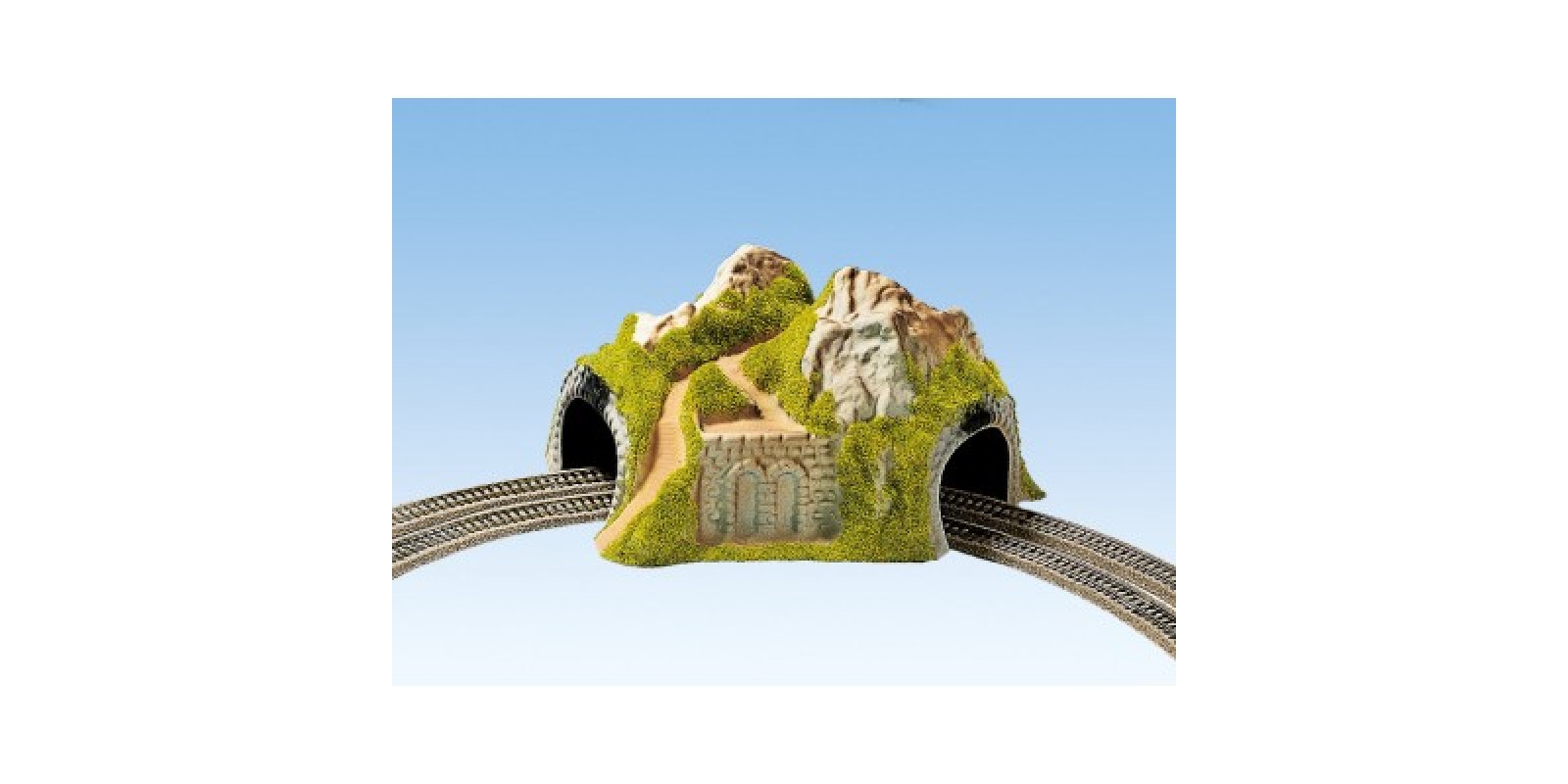 NO34730 Curved Tunnel, Double Track, 23 x 22 cm