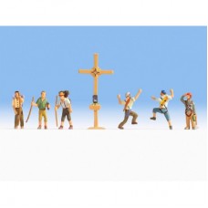 NO36874 Mountain Hikers with Cross