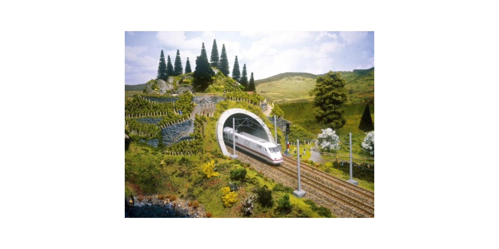 No58040 Tunnel Entrance Double Track 'Ice', 18 x 23 cm