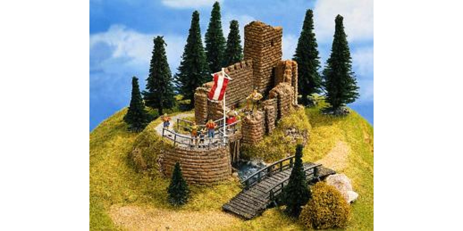No58602 Castle Ruin, Scale HO + TT, 16 x 13 x 10 cm 