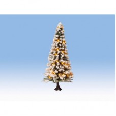 NO22130 Illuminated Christmas Tree with 30 LEDs, snowy, 12 cm high