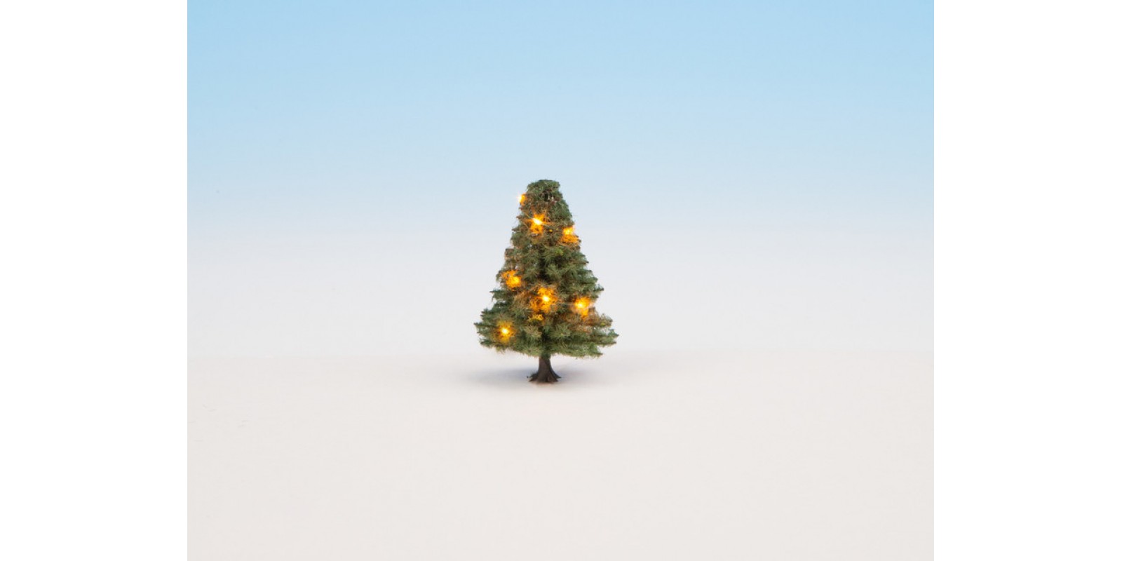 NO22111 Illuminated Christmas Tree green, with 10 LEDs, 5 cm high