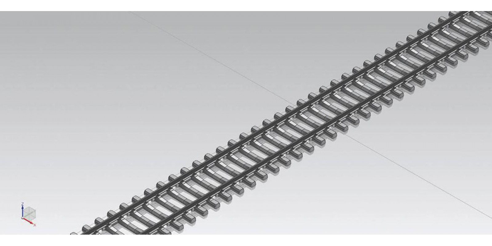 PI55150 Flex track G 940 mm, VE 24 with concrete sleepers
