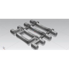 PI55151 Track sleepers 31 mm for flex track, VE 12 with concrete sleepers