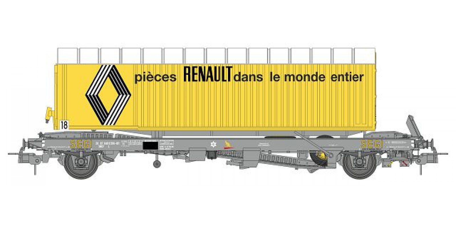 REWB339.1 KANGOUROU Era III-IV + Trailer "RENAULT" (New Number)