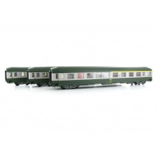 REVB221 Set of UIC Sleeping Coaches TH (2 x B9c9x + 1 A4c4B5c5x), Green/ALU, Yellow Logo Era IV