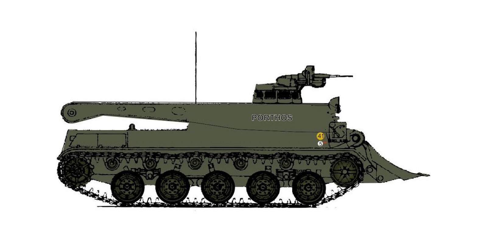 REAB023 Tank AMX 30D Beakdown tank 1DB / 6ème Dragons ECS "PORTHOS"  -  Road position
