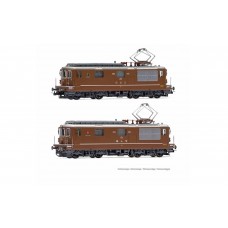 RI2813S SEZ/BLS, 2-unit pack electric locomotives Re 4/4, SEZ 177 "Zweisimmen" + BLS 173 "Lötschental", period IV, with DCC sound decoder