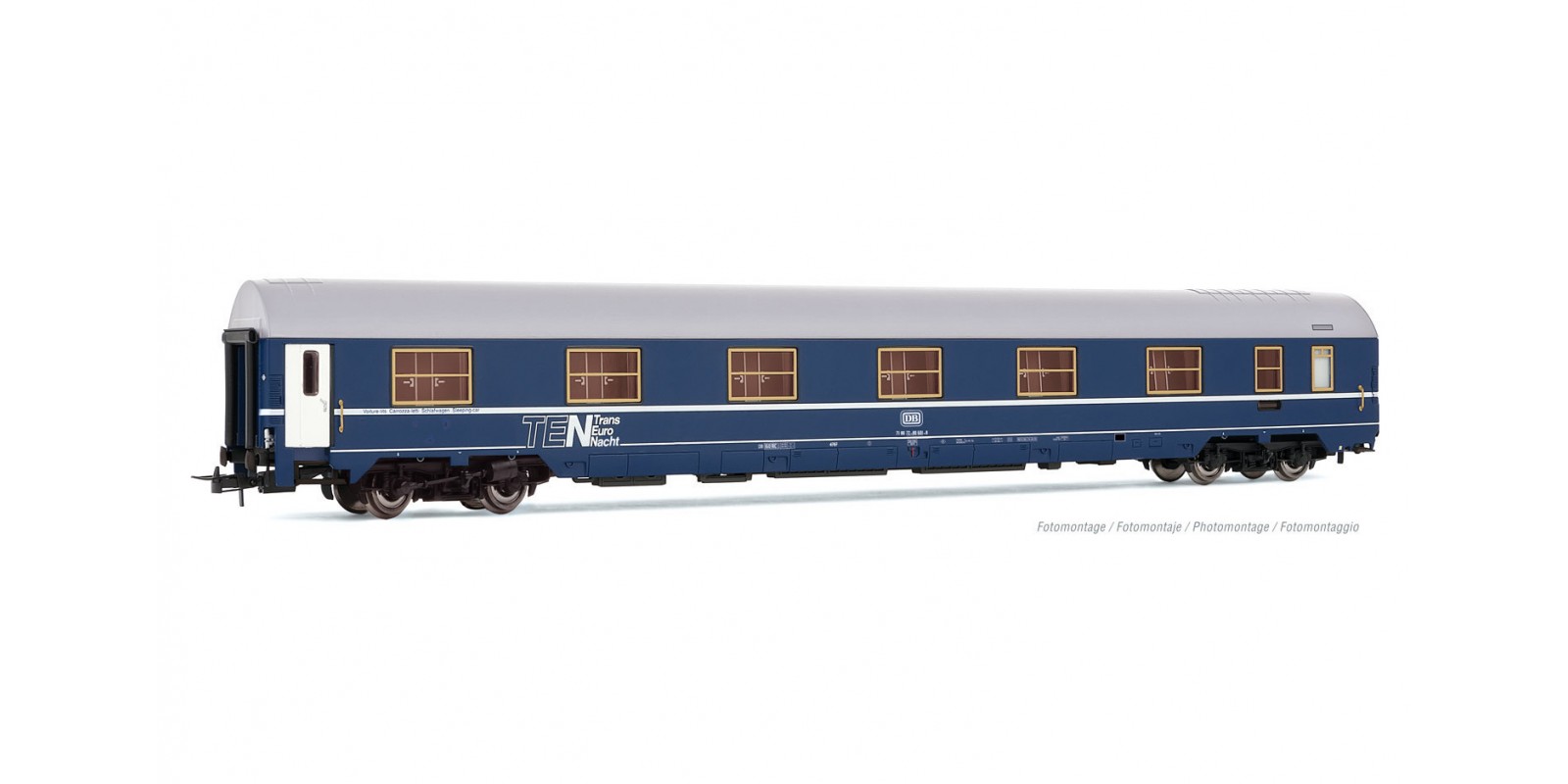 RI4302 DB, type MU 1964 sleeping coach (WMD), TEN with white roof, period IV 