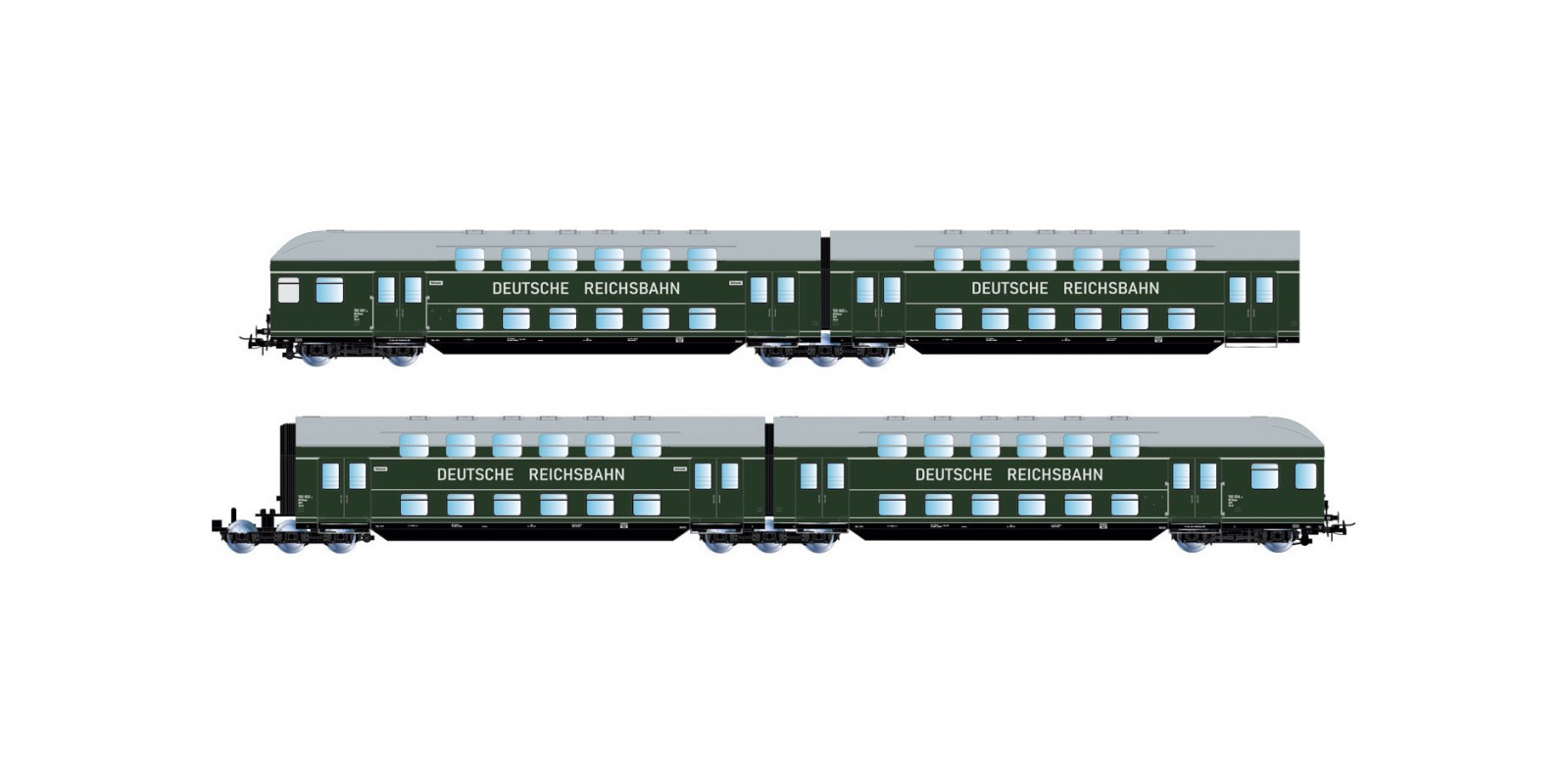 RI4303 DR, 4-unit double-decker coach, version with six air-vent roofs, period III