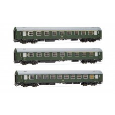 RI4327 DR, 3-unit set coaches, contains 1 x 1st class, 1 x 1st/2nd class and a sleeperette coach, ep. III