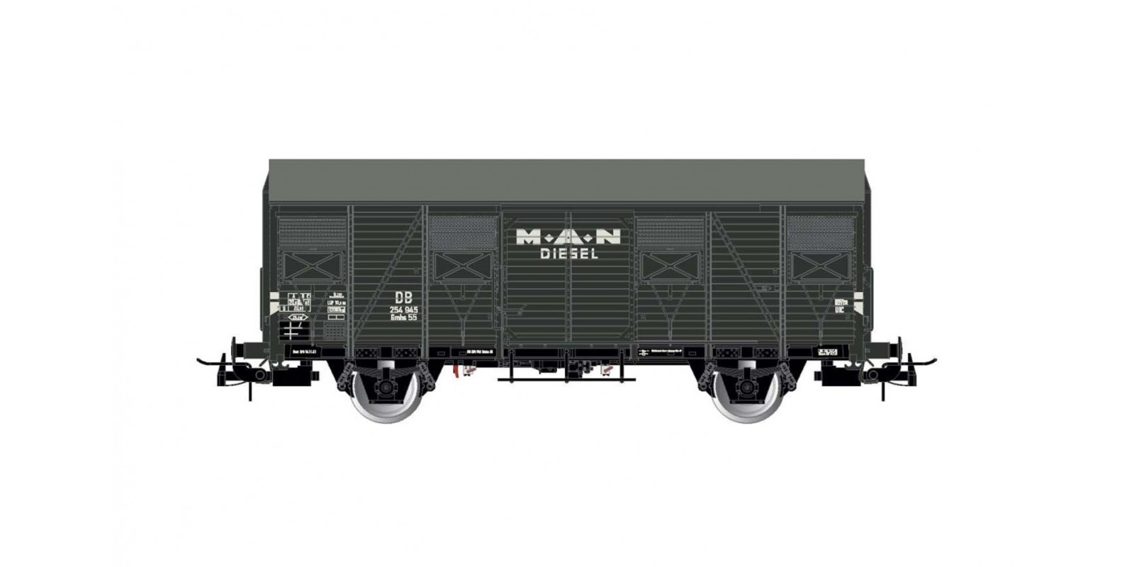 RI6479 DB, 2-axle covered wagon type Gs, "MAN", period III