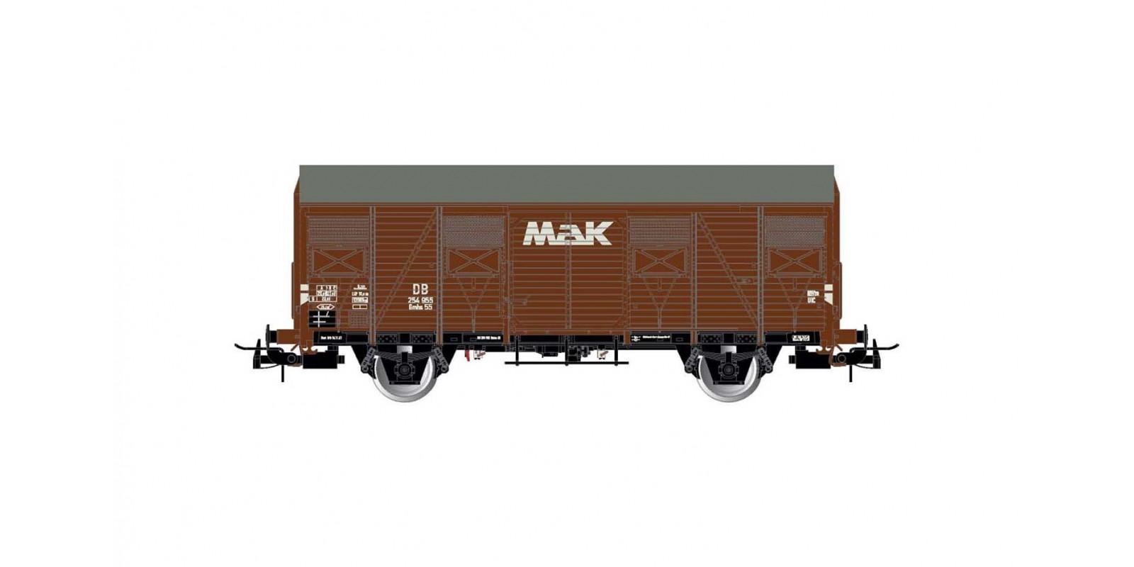 RI6480 DB, 2-axle covered wagon type Gs, "MAK", period III