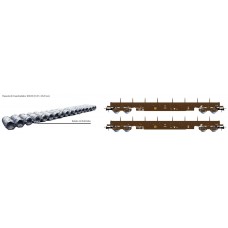 RI6484 ÖBB, 2-unit pack 4-axle stake wagon type Res, loaded with wire coils, period V-VI