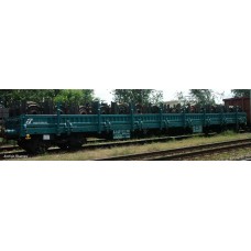 RI6486 FS, 4-axle stake wagon type Res, loaded with covered bogies, period V-VI