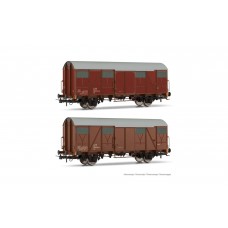 RI6505 FS, 2-units pack Gs closed wagons with flat walls, brown livery, ep. IV