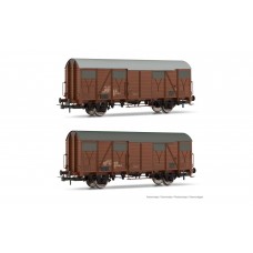 RI6507 FS, 2-units pack Ghs closed wagons with low aerators, brown livery, ep. IV