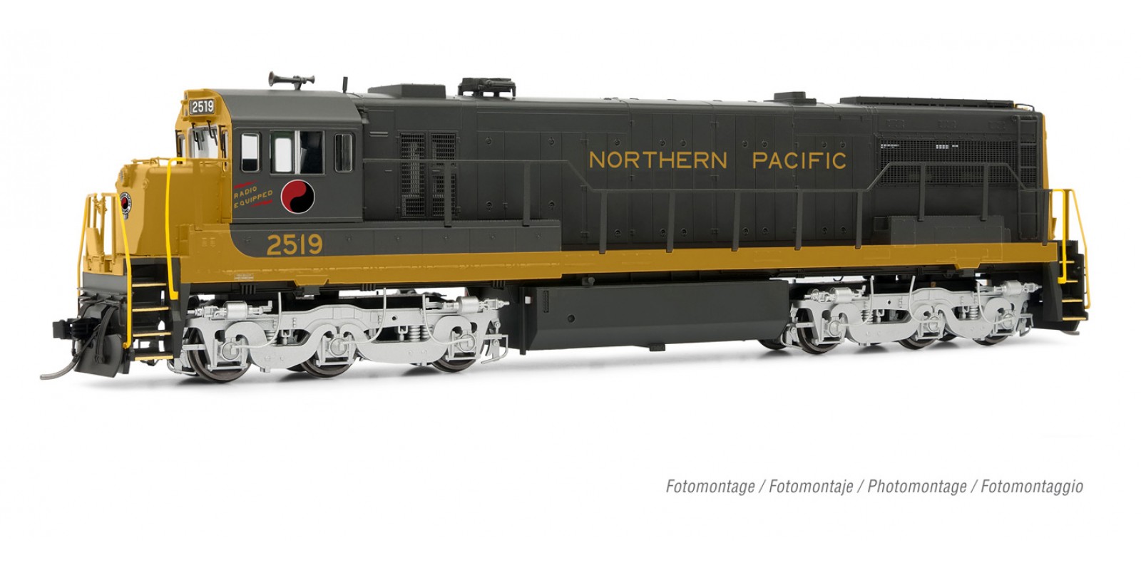 RI2885S Northern Pacific, U25c Phase IIIb Running number #2519, with DCC sound decoder
