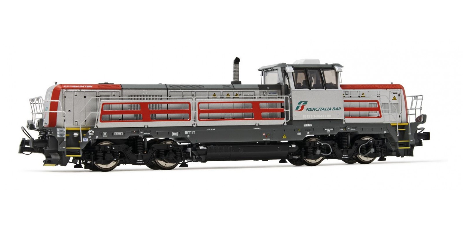 RI2900S Mercitalia Rail, Effishunter 1000 silver livery with red stripes, DCC Sound