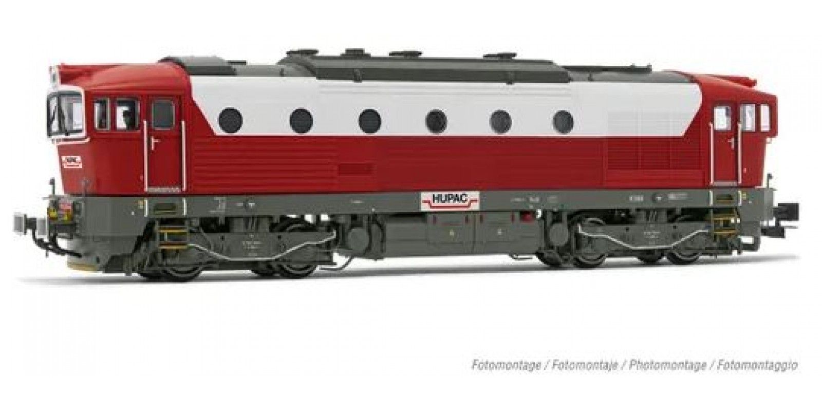 RI2929S HUPAC, 4-axle diesel locomotive class D753.7, red/light grey livery, ep. V-VI, with DCC sound decoder