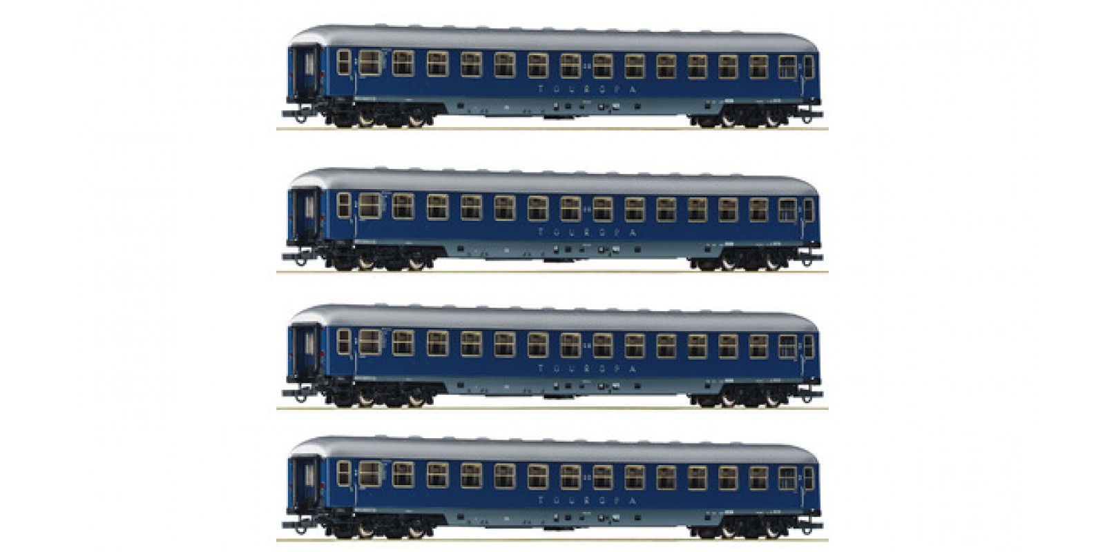 RO64187 - 4-piece wagon set "Touropa", DB, DC