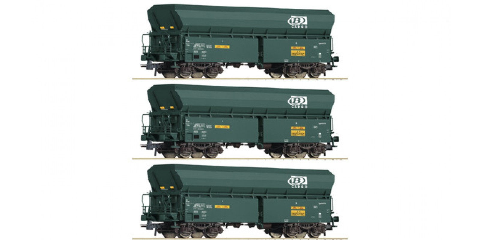 RO76132 - 3 piece set: Self-unloading hopper wagons, SNCB
