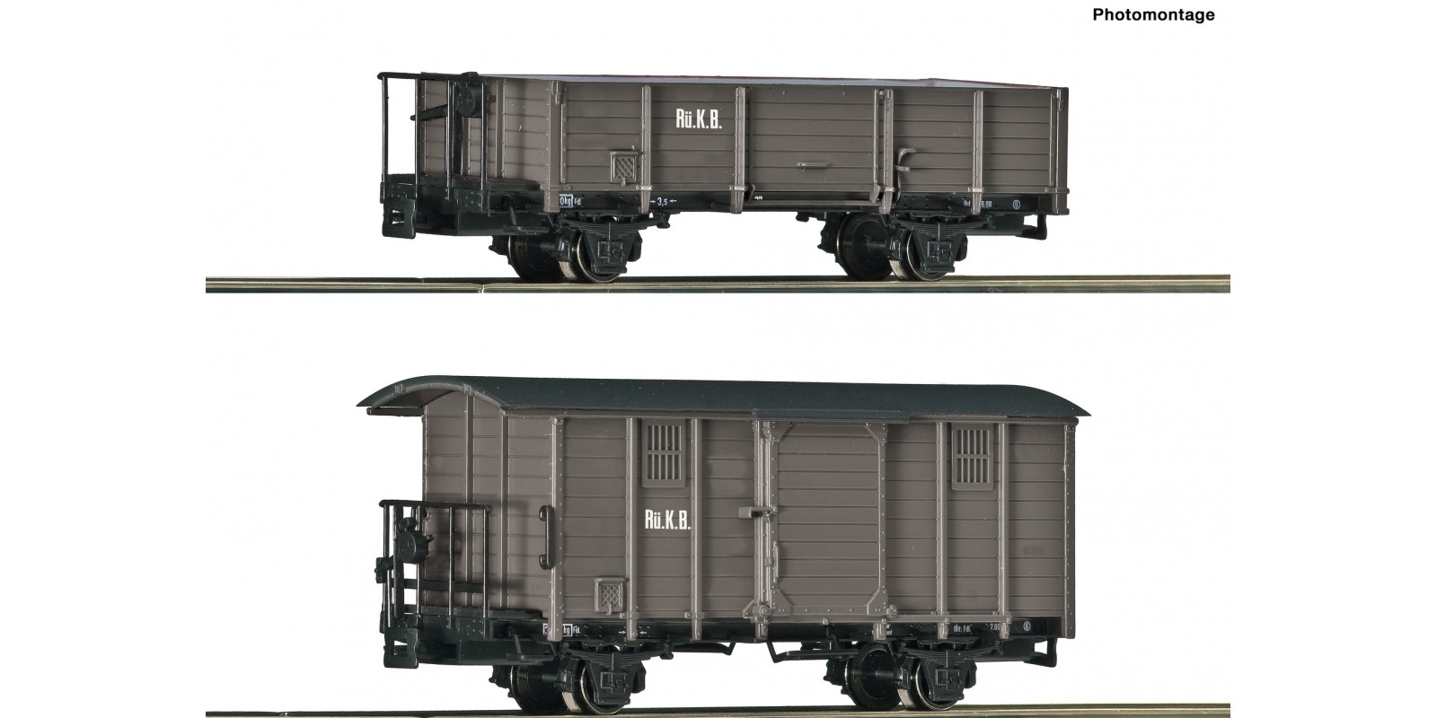 RO34559 - 2 piece set: Freight wagons, RüKB