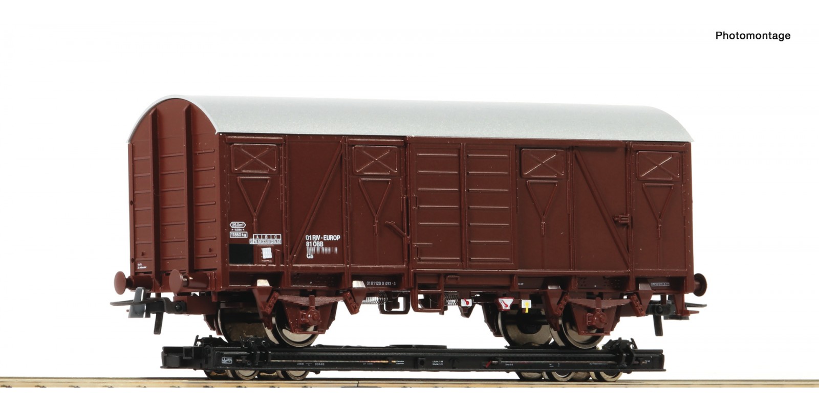 RO34575 - Roll wagon and box goods wagon, ÖBB