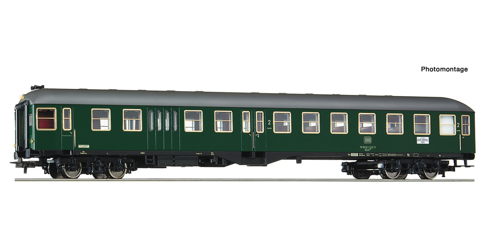 RO54460 - 2nd class center entry coach with control cab, DB