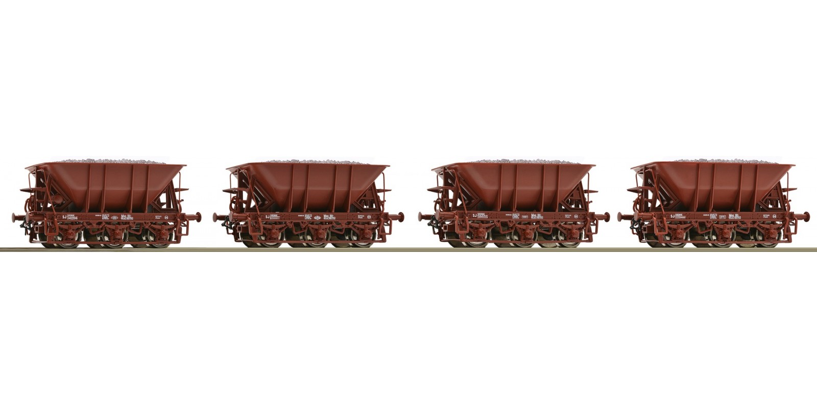 RO67075 - 4 piece set ore wagons, SJ
