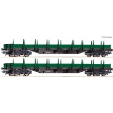 RO67081 - 2 piece set: Stake wagons, RENFE