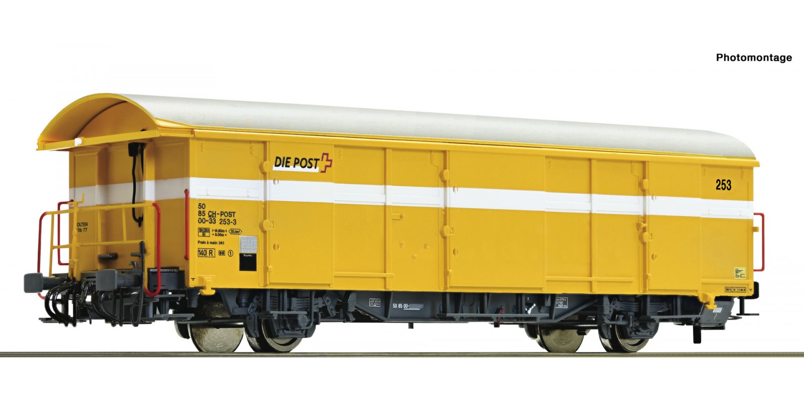 RO67187 Postgüterwagen Z2 gelb        