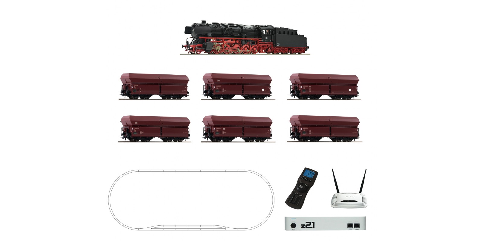 RO51337 z21 digital set: Steam locomotive class 044 with ore train
