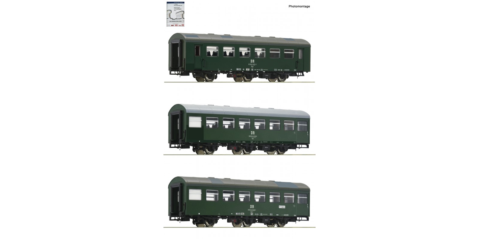 RO74070 3 piece set 1: Passenger coaches “Rekowagen”